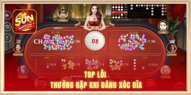 Xóc Đĩa Sunwin - Trải Nghiệm Game Hấp Dẫn Nhất 2026 2 Top lỗi thường gặp khi đánh xóc đĩa